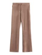 Lindex Utsvängda Byxor I Velour Beige