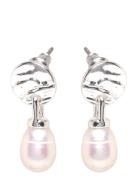 Pilgrim Heat Freshwater Pearl Earrings Silver-Plated Silver