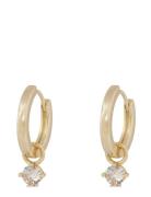 SNÖ Of Sweden Eira Tripple Crystal Ring Ear G/Clear - Guld