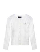 Ralph Lauren Kids Mini-Cable Cotton Cardigan Vit