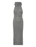 Gina Tricot Sleeveless Polo Knitted Dress Grå
