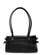 Gina Tricot Croco Buckle Shoulder Bag Svart