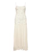 Gina Tricot Embroidery Dropped Waist Dress Kräm