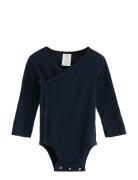 Lindex Body Wrap Merino Wool Marinblå