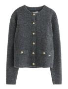 Lindex Jacket Lunar Knitted Grå