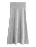 Lindex Stickad Maxikjol Grå