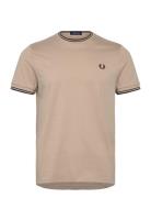 Fred Perry Twin Tipped T-Shirt Beige
