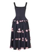 STINE GOYA 2330 Double Sided Crepe, Corset Lon Marinblå