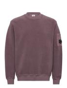 C.P. Company Brushed & Emerized Diagonal Fleece Crew Neck Sweatshirt L...